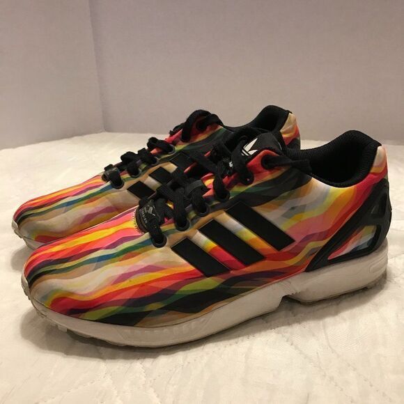 Adidas Women’s Torsion ZX Flux Running Shoes Multicolor Striped size 8 - Picture 1 of 9